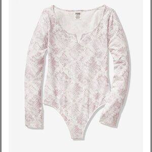 victoria secret PINK snake print bodysuit NWT